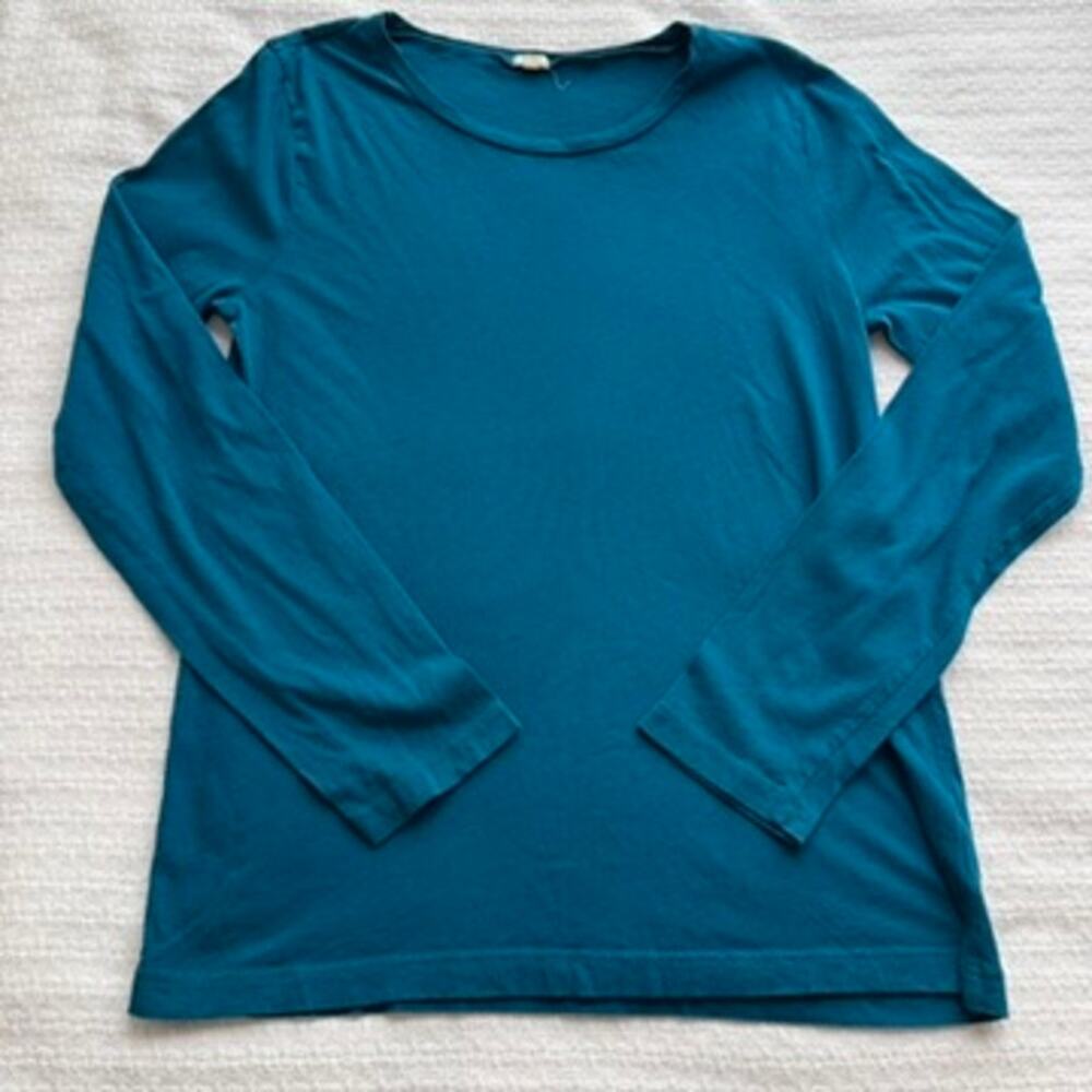 Large J. Crew Blue Long-Sleeve T-Shirt
